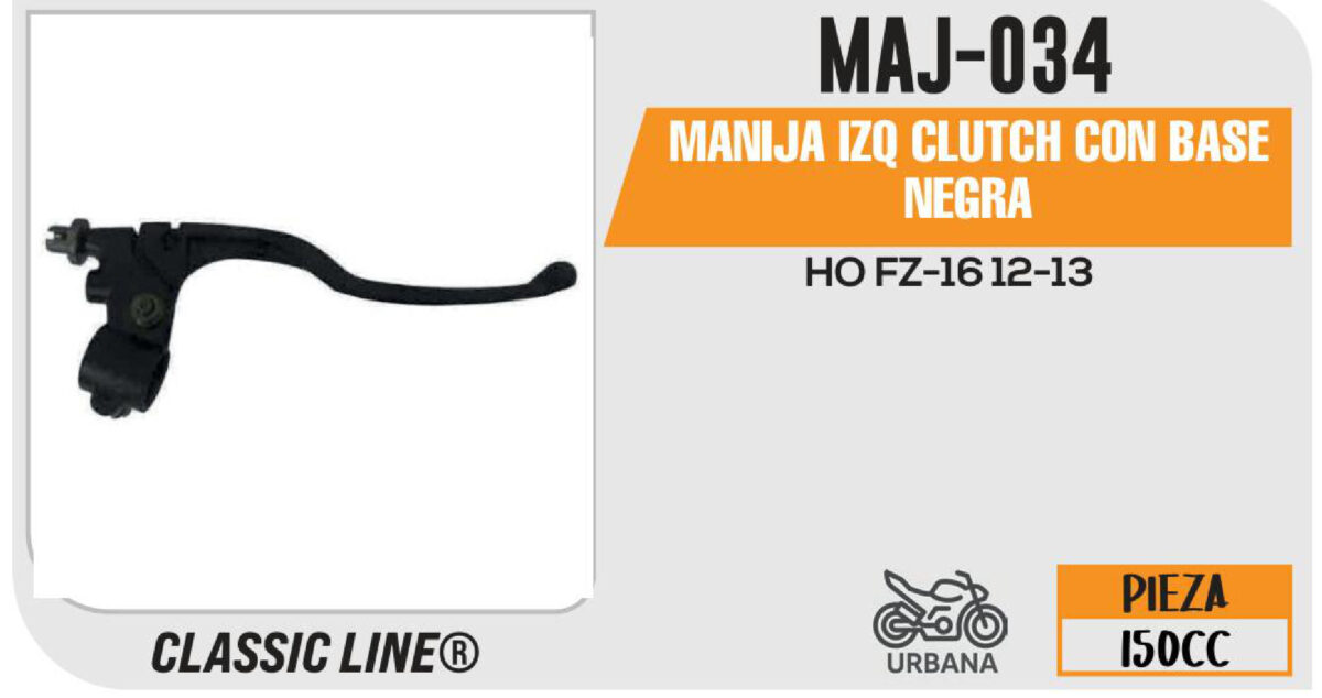 MANIJA IZQUIERDA DE CLUTCH C/BASE NEGRA