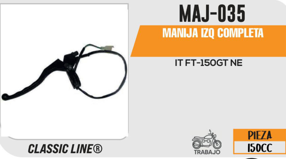 MANIJA IZQUIERDA DE CLUTCH COMPLETA NEGRA
