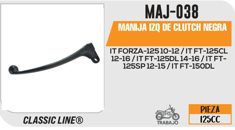 MANIJA IZQUIERDA DE CLUTCH NEGRA