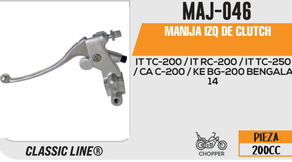 MANIJA IZQUIERDA DE CLUTCH C/BASE CROMDA
