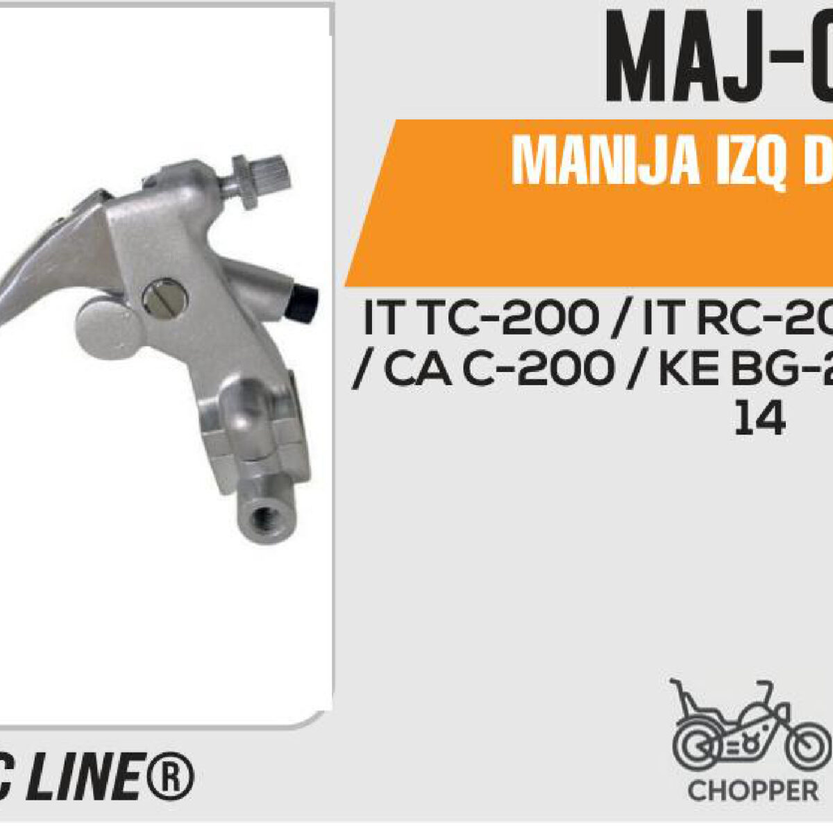 MANIJA IZQUIERDA DE CLUTCH C/BASE CROMDA