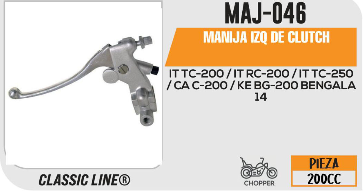 MANIJA IZQUIERDA DE CLUTCH C/BASE CROMDA