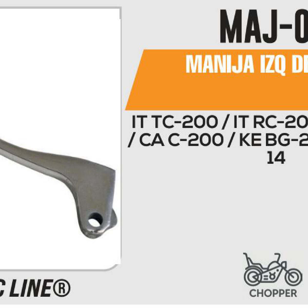 MANIJA IZQUIERDA DE CLUTCH CROMADA