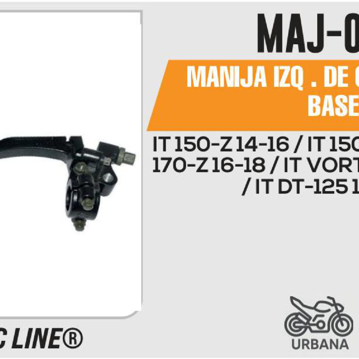 MANIJA IZQUIERDA DE CLUTCH C/BASE NEGRA