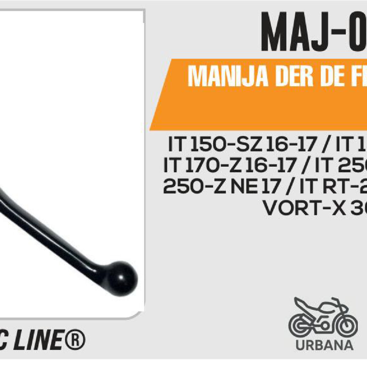 MANIJA DERECHA DE FRENO NEGRA