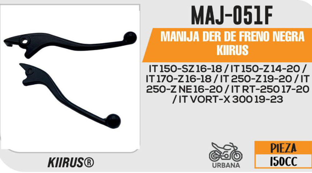 MANIJA DER DE FRENO NEGRA
