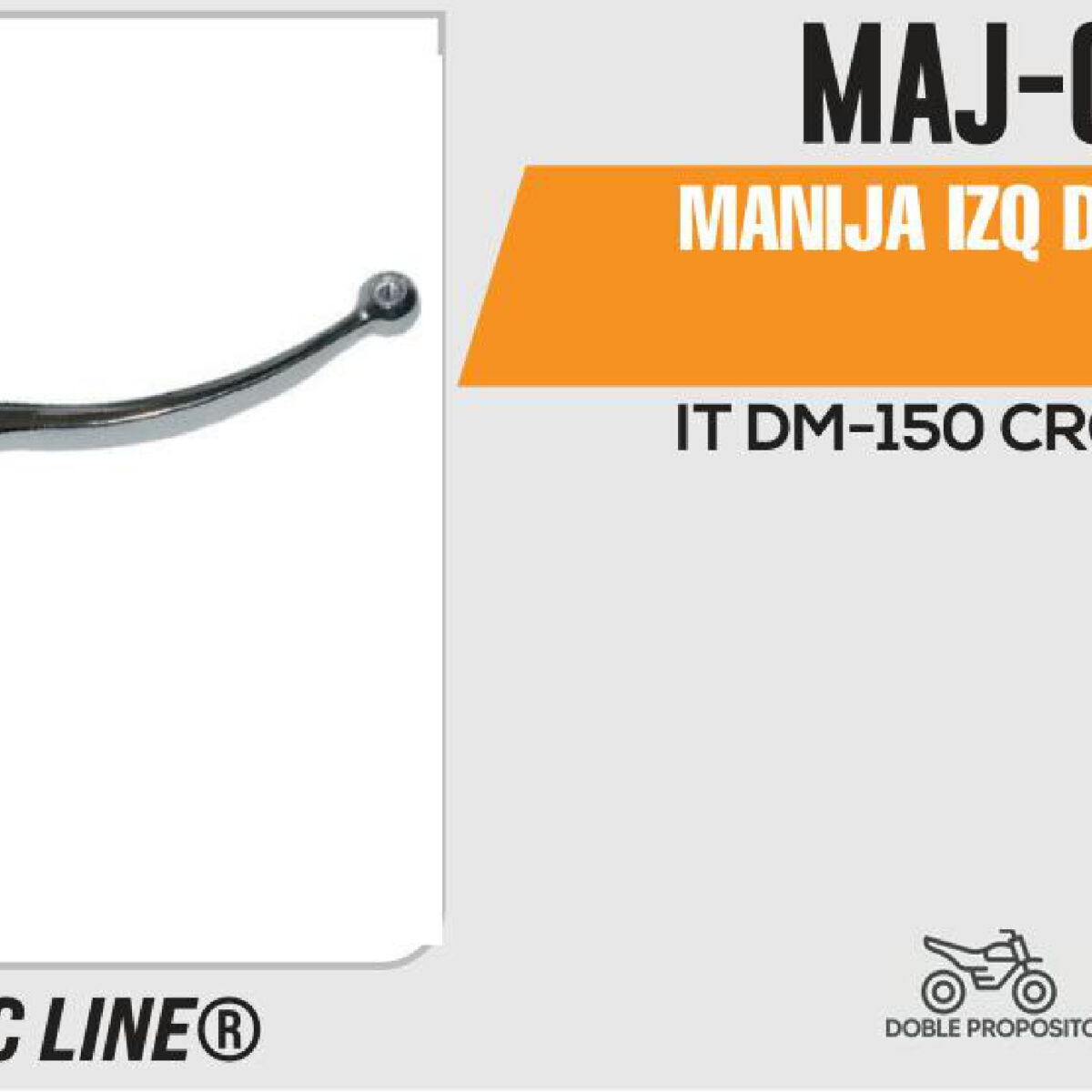 MANIJA IZQUIERDA DE CLUTCH C/BASE CROMADA