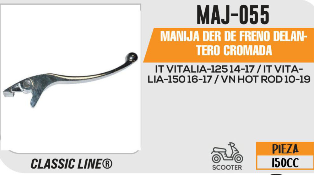 MANIJA DE FRENO DELANTERO CROMADA