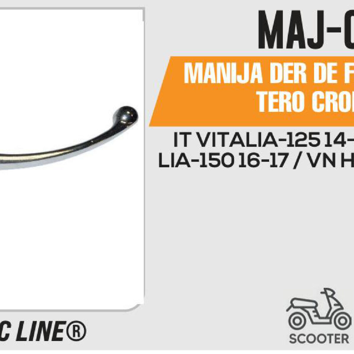 MANIJA DE FRENO DELANTERO CROMADA