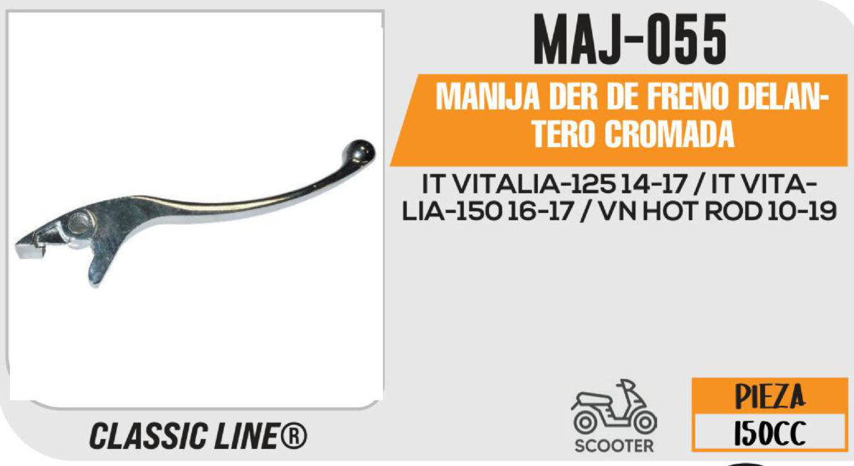 MANIJA DE FRENO DELANTERO CROMADA