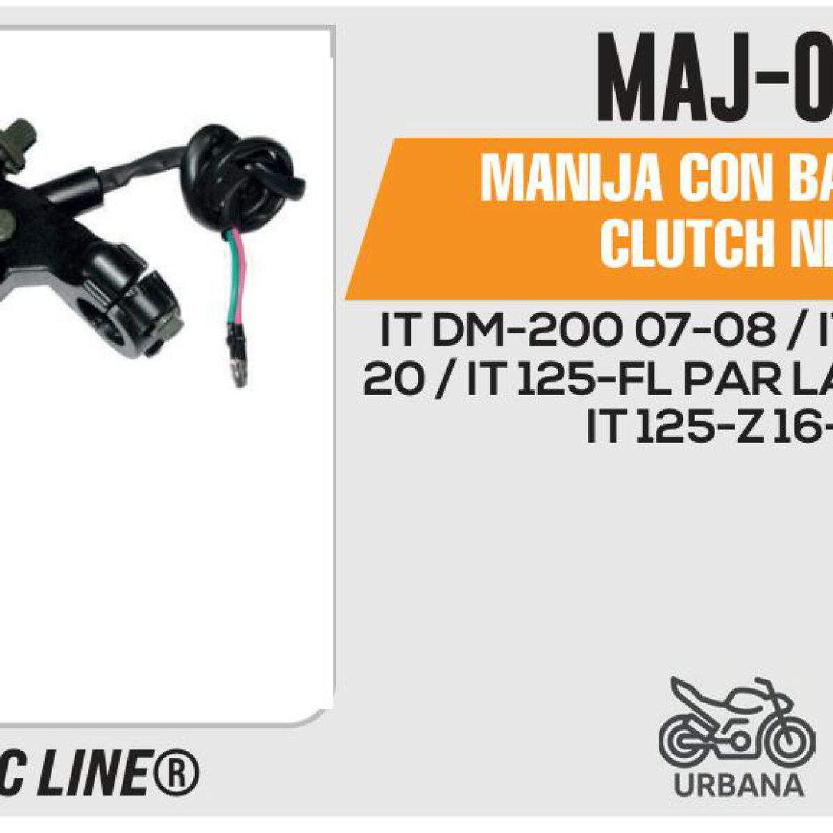 MANIJA IZQUIERDA DE CLUTCH COMPLETA NEGRA