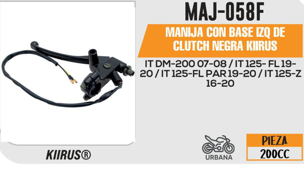 MANIJA CON BASE IZQ DE CLUTCH NEGRA