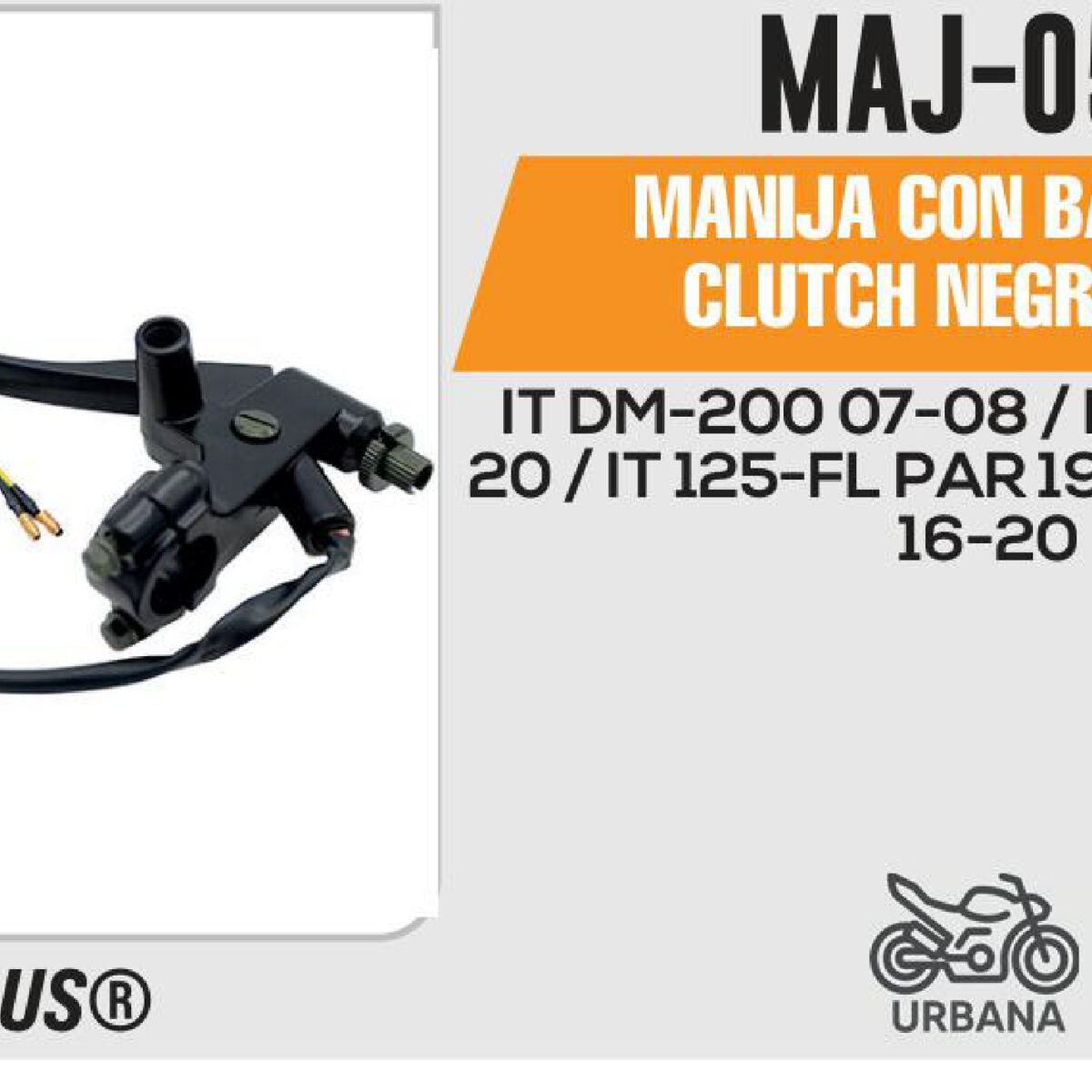 MANIJA CON BASE IZQ DE CLUTCH NEGRA