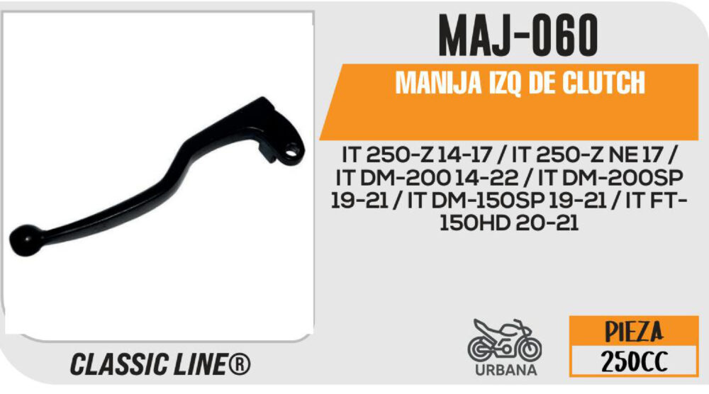 MANIJA IZQUIERDA DE CLUTCH NEGRA
