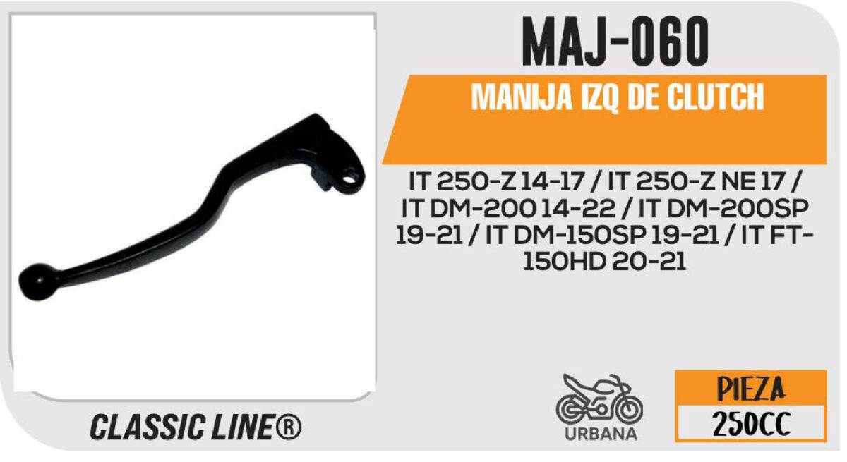 MANIJA IZQUIERDA DE CLUTCH NEGRA