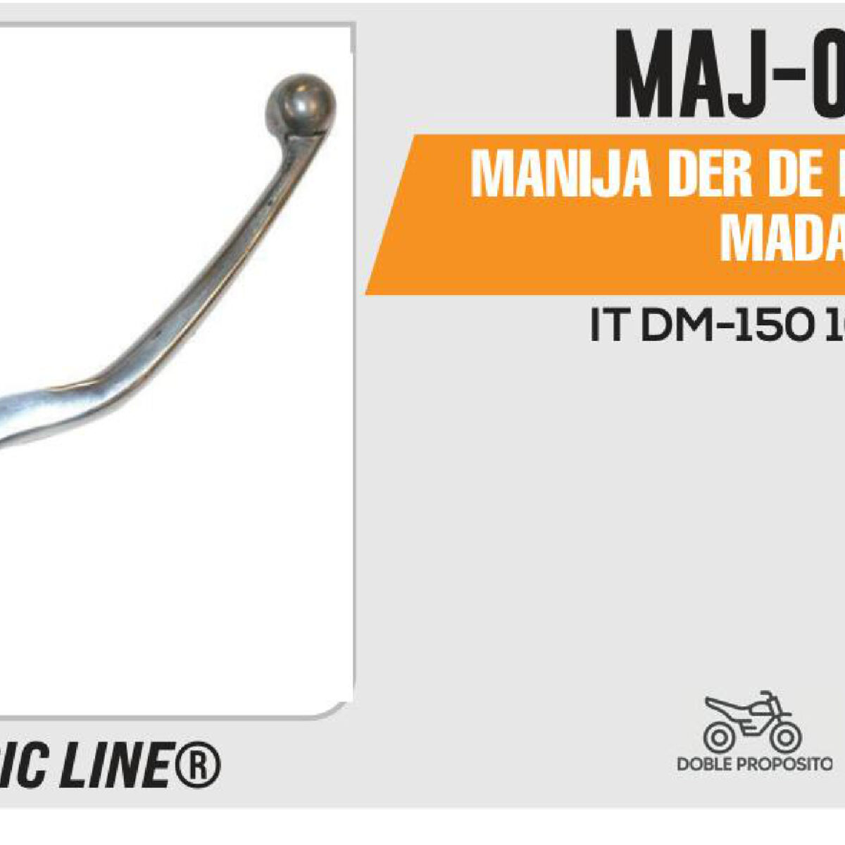 MANIJA DERECHA DE FRENO CROMADA