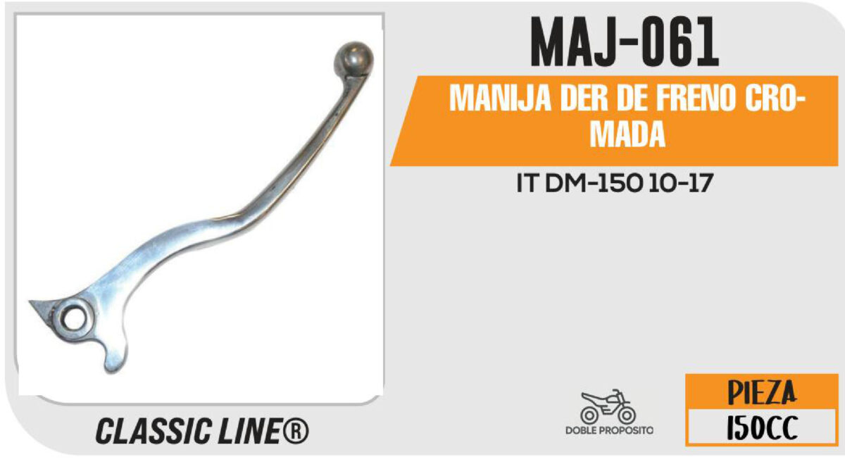 MANIJA DERECHA DE FRENO CROMADA