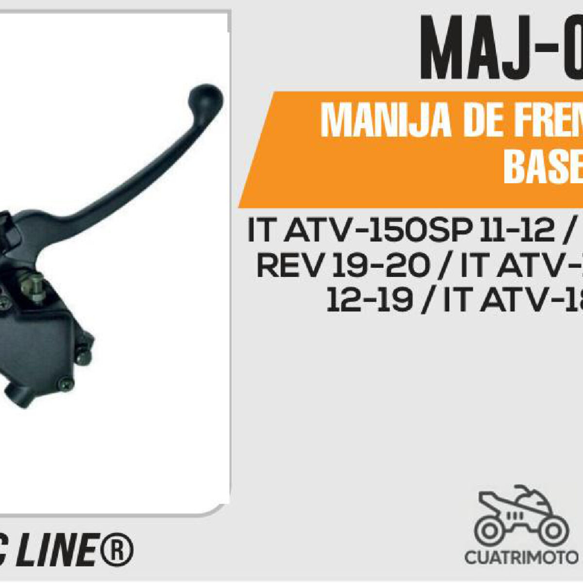 MANIJA DERECHA DE FRENO COMPLETA NEGRA