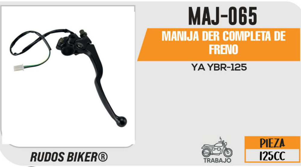 MANIJA DERECHA DE FRENO COMPLETA NEGRA