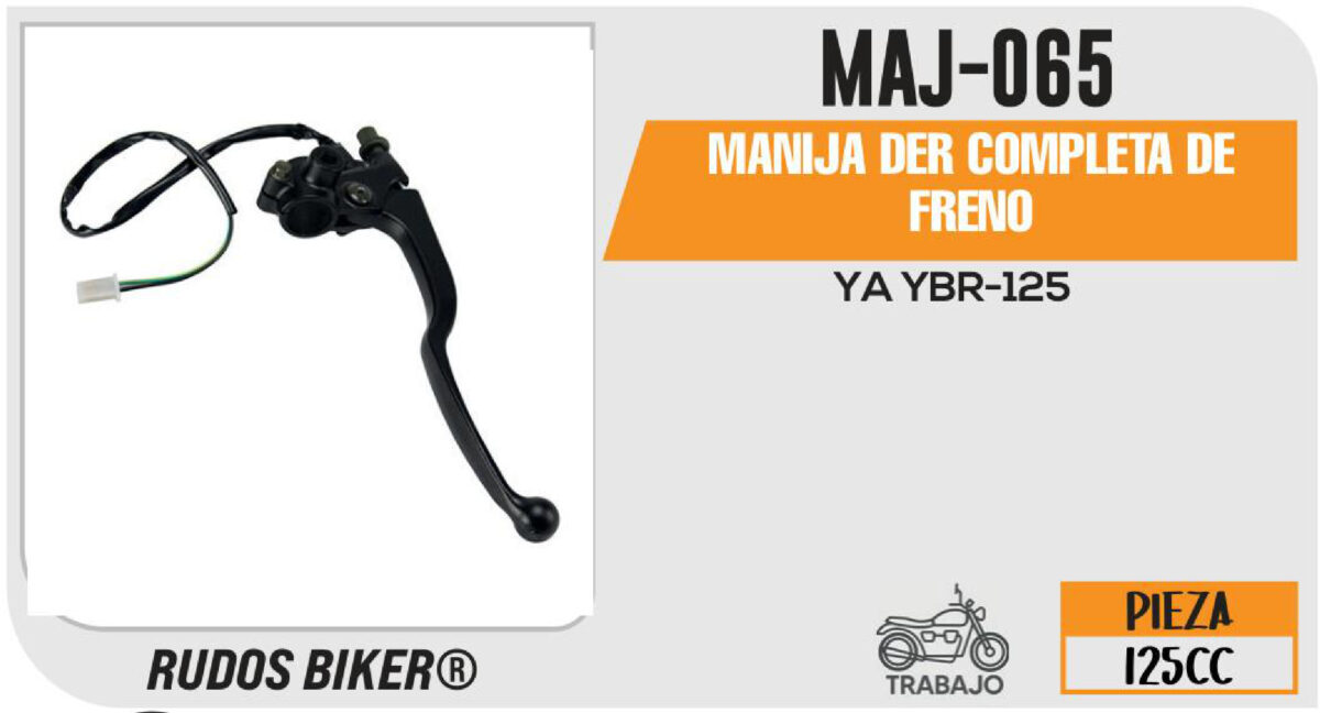 MANIJA DERECHA DE FRENO COMPLETA NEGRA