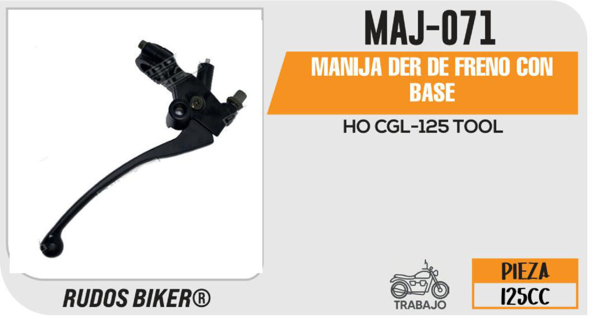 MANIJA DERECHA DE FRENO C/BASE NEGRA