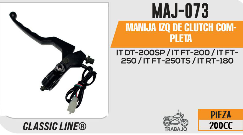 MANIJA IZQUIERDA DE CLUTCH COMPLETA NEGRA