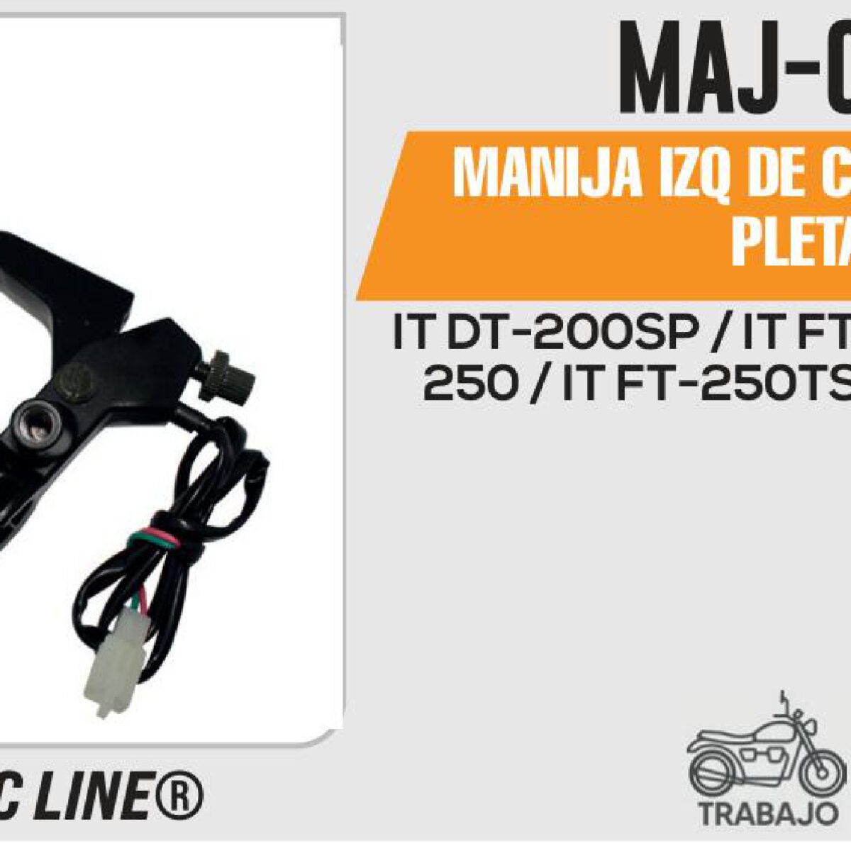 MANIJA IZQUIERDA DE CLUTCH COMPLETA NEGRA