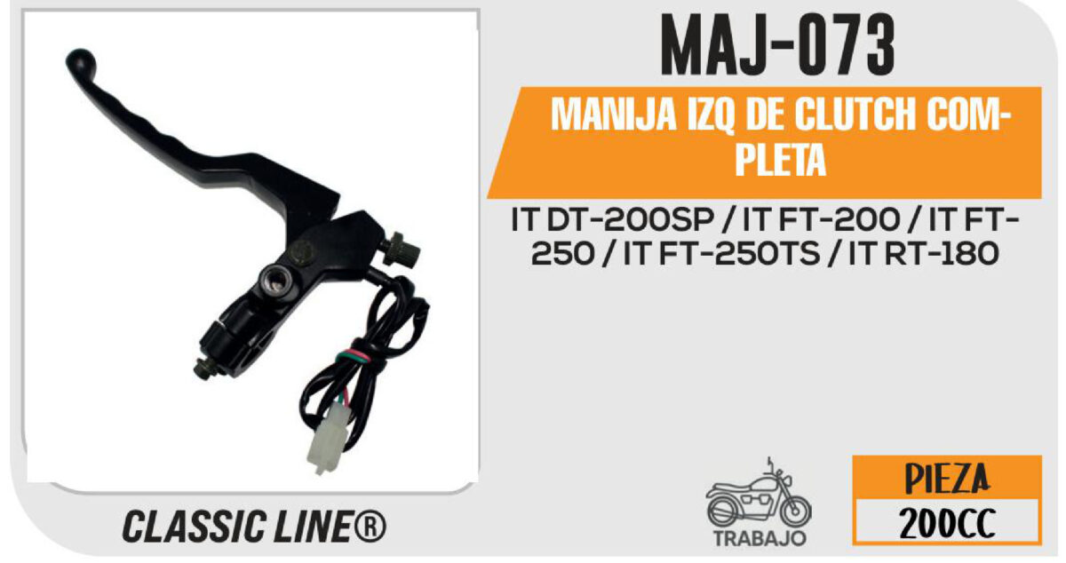 MANIJA IZQUIERDA DE CLUTCH COMPLETA NEGRA