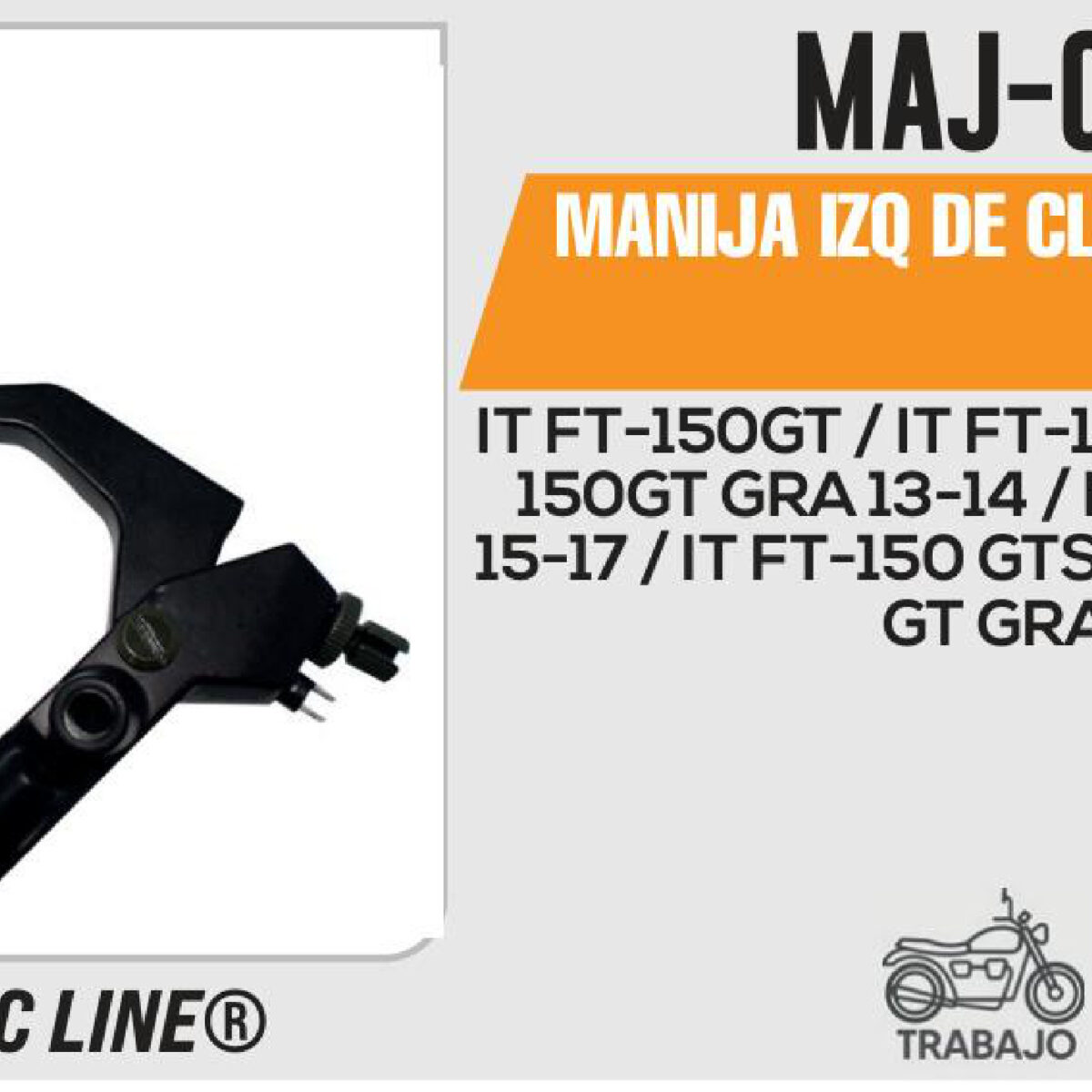 MANIJA IZQUIERDA DE CLUTCH C/BASE NEGRA