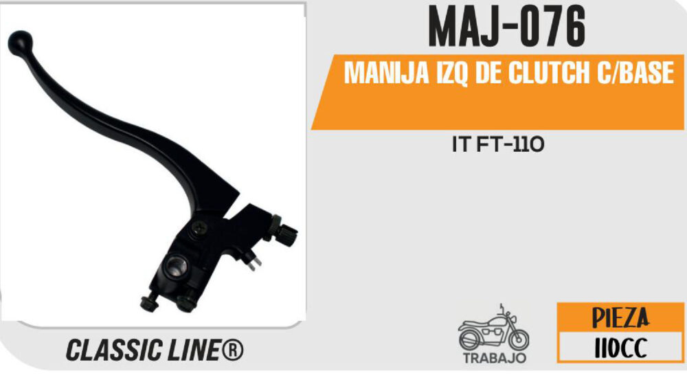 MANIJA IZQUIERDA DE CLUTCH C/BASE NEGRA