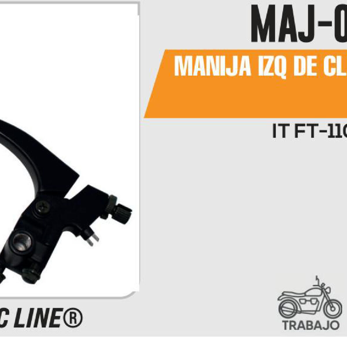 MANIJA IZQUIERDA DE CLUTCH C/BASE NEGRA