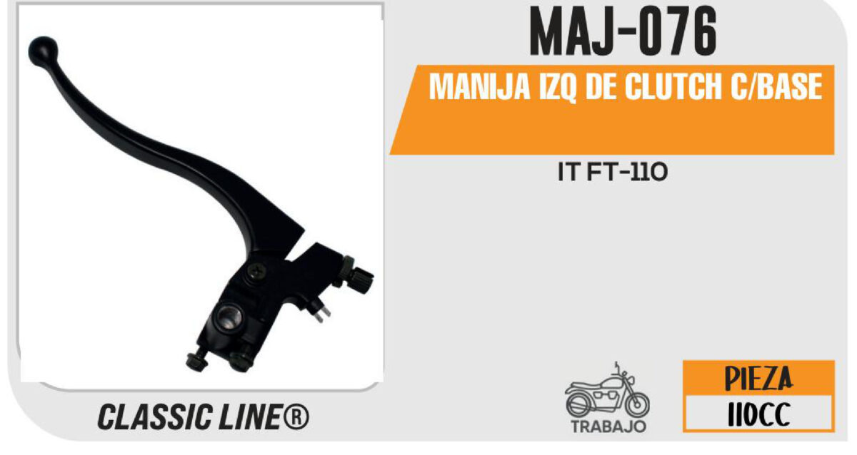 MANIJA IZQUIERDA DE CLUTCH C/BASE NEGRA