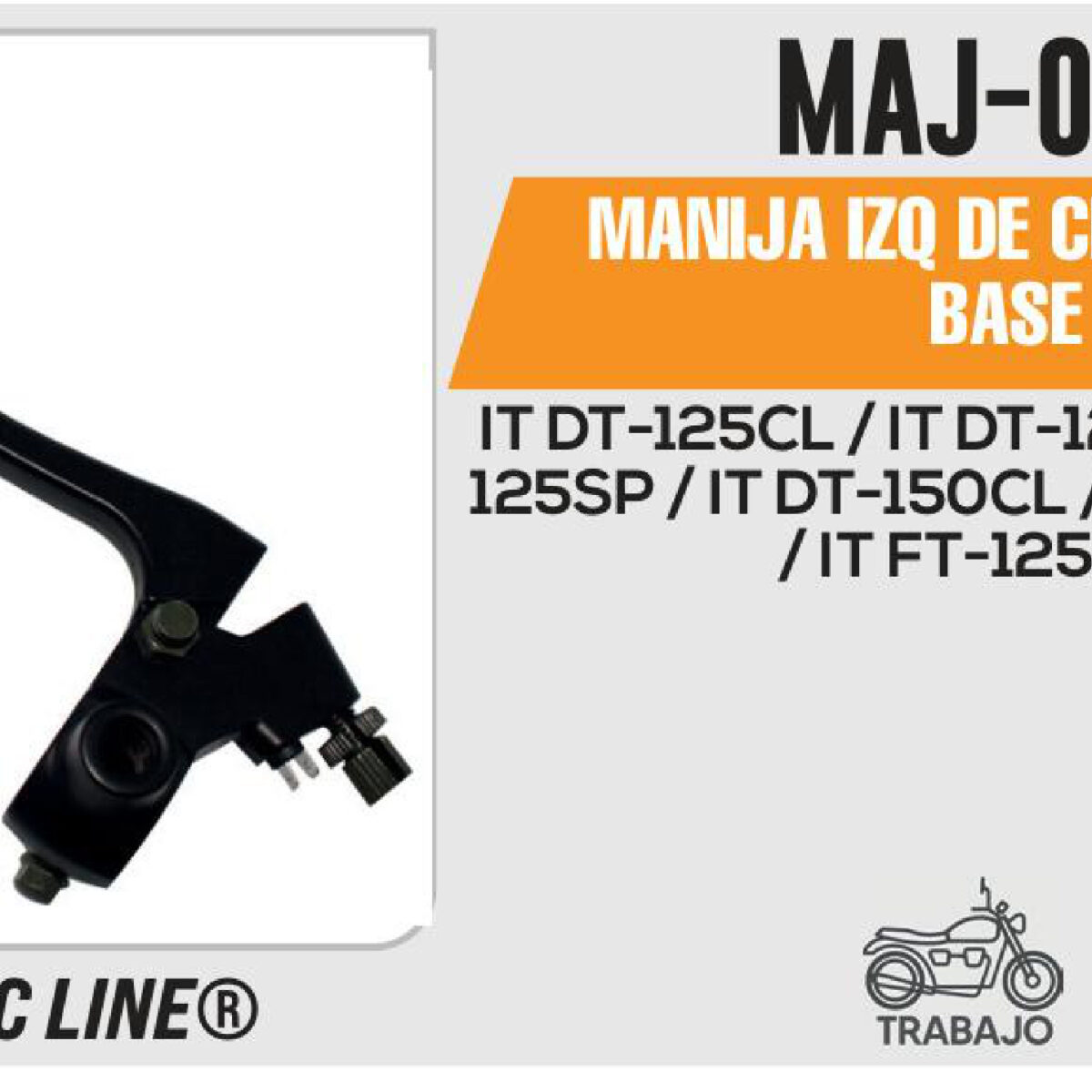 MANIJA IZQUIERDA DE CLUTCH C/BASE NEGRA