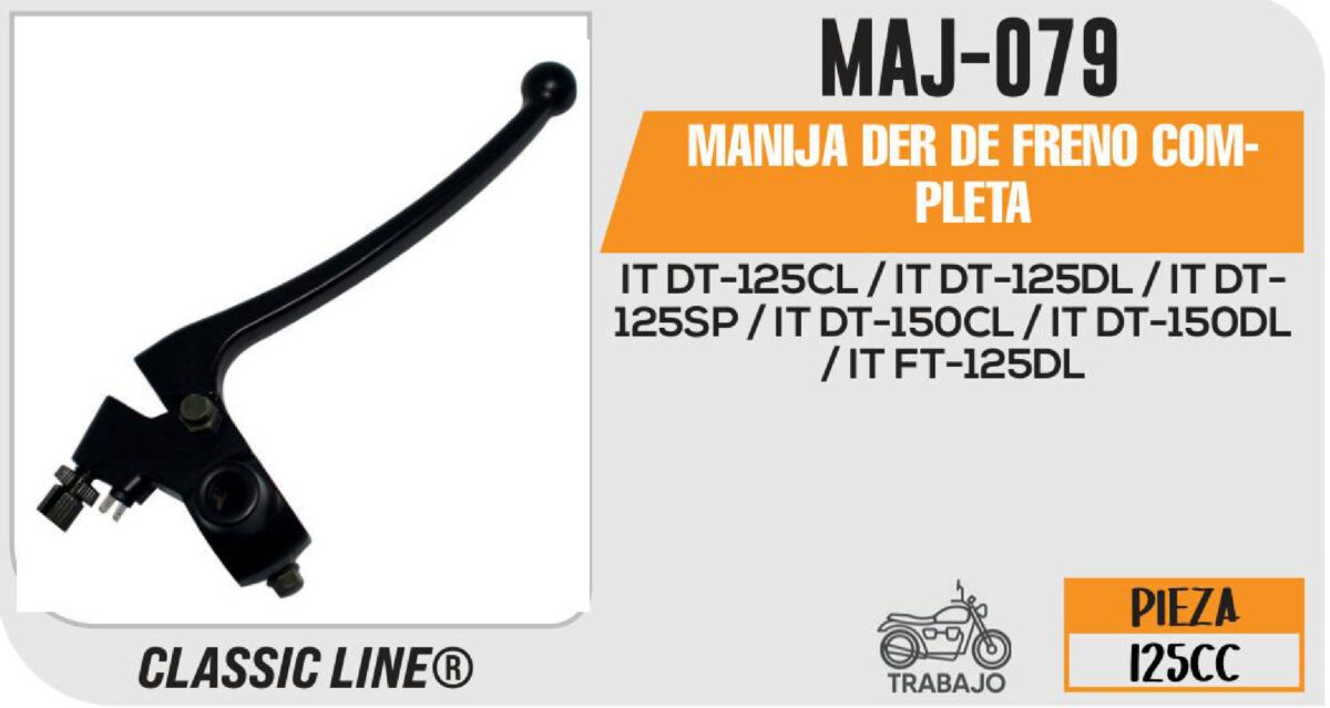 MANIJA DERECHA DE FRENO C/BASE NEGRA