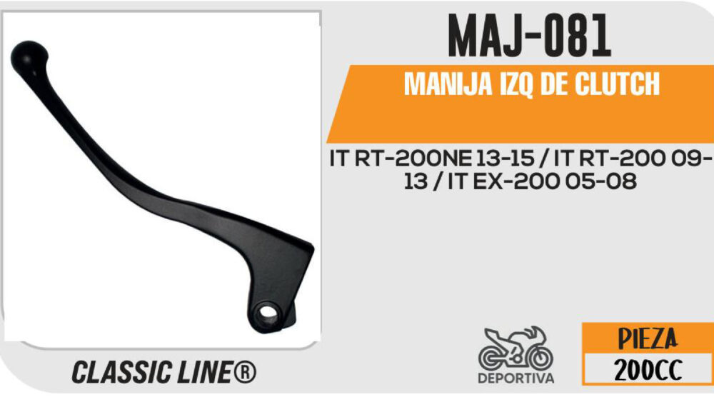 MANIJA IZQUIERDA DE CLUTCH NEGRA