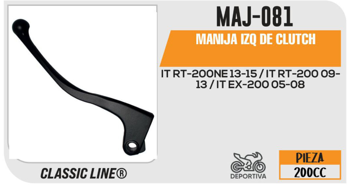 MANIJA IZQUIERDA DE CLUTCH NEGRA