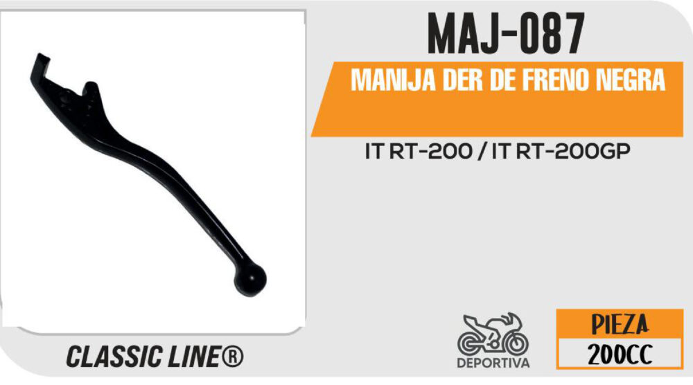 MANIJA DERECHA DE FRENO NEGRA