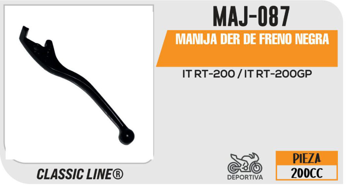 MANIJA DERECHA DE FRENO NEGRA