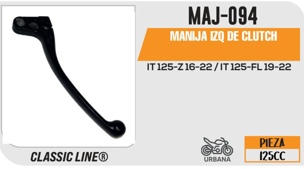 MANIJA IZQUIERDA DE CLUTCH NEGRA