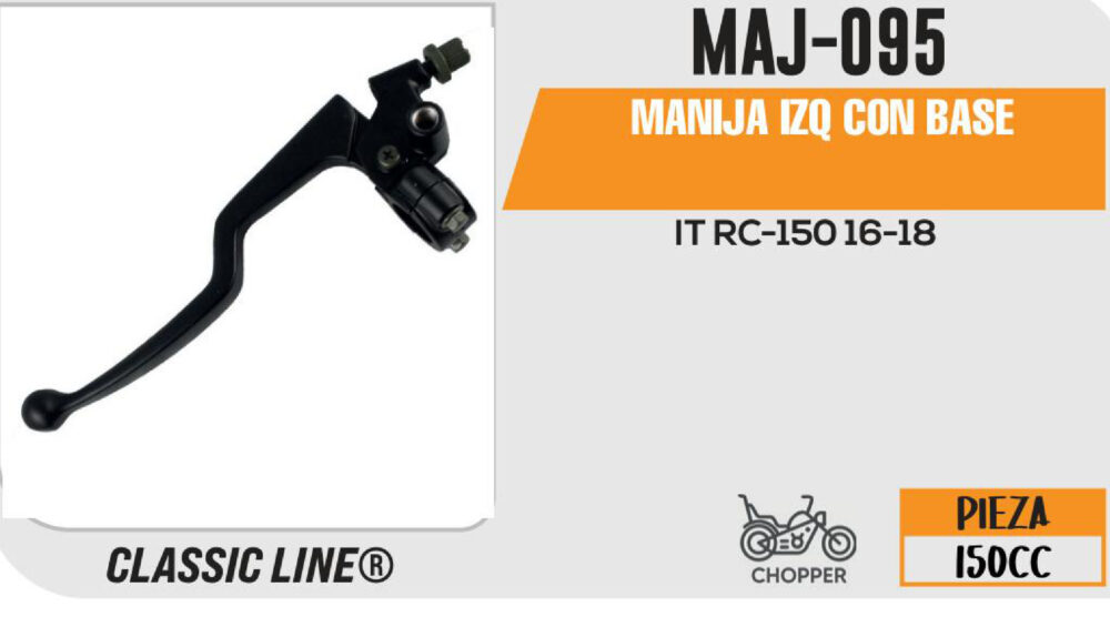 MANIJA IZQUIERDA DE CLUTCH C/BASE NEGRA