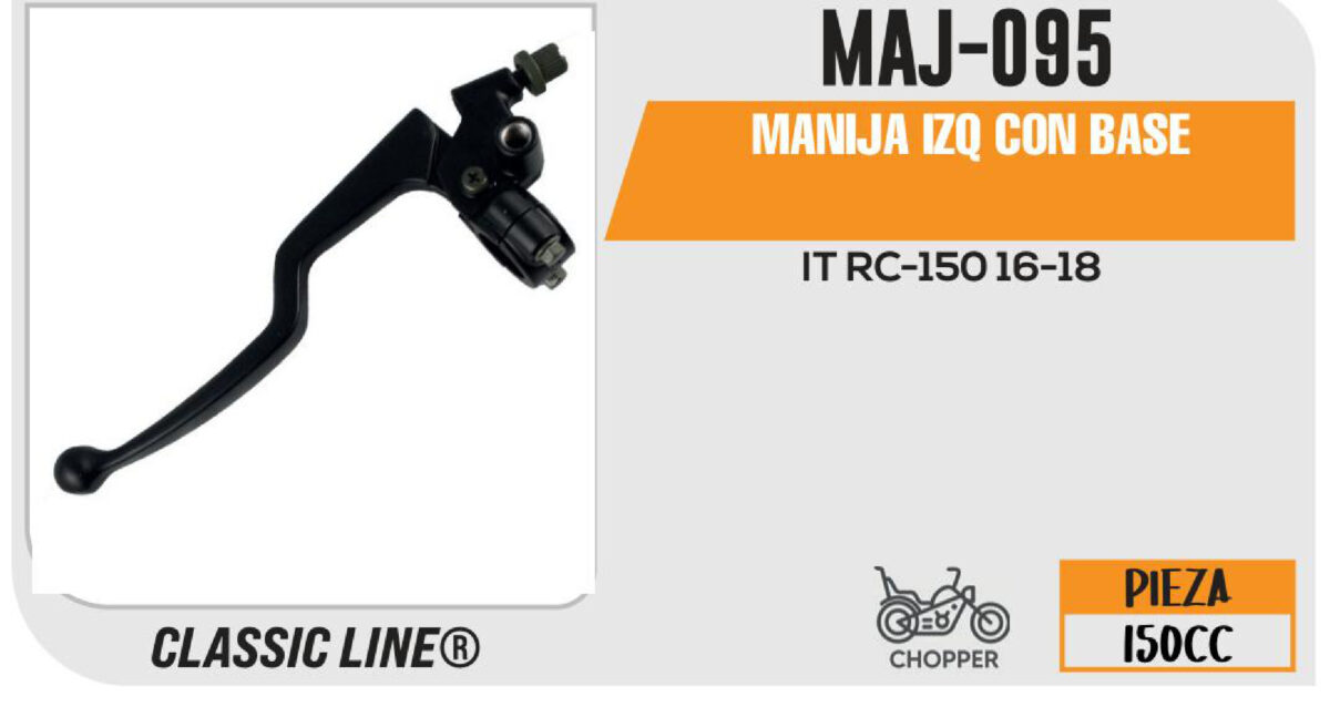 MANIJA IZQUIERDA DE CLUTCH C/BASE NEGRA