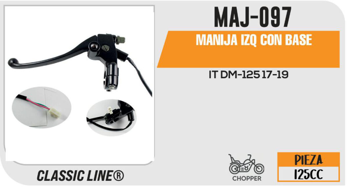 MANIJA IZQUIERDA DE CLUTCH COMPLETA NEGRA