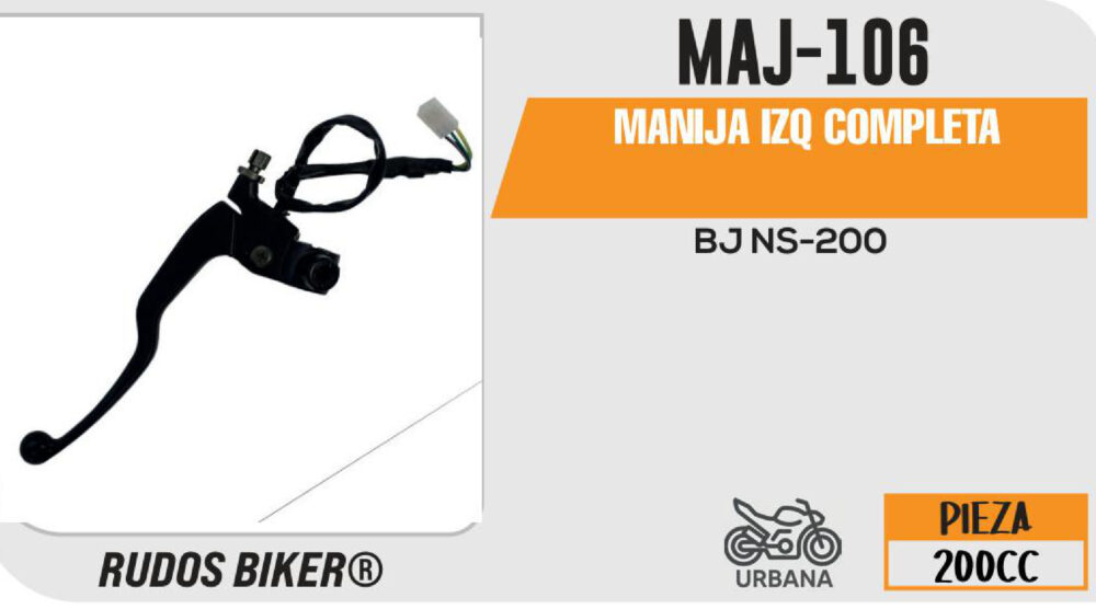 MANIJA IZQUIERDA DE CLUTCH COMPLETA NEGRA