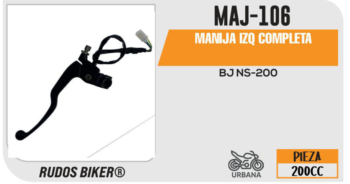 MANIJA IZQUIERDA DE CLUTCH COMPLETA NEGRA