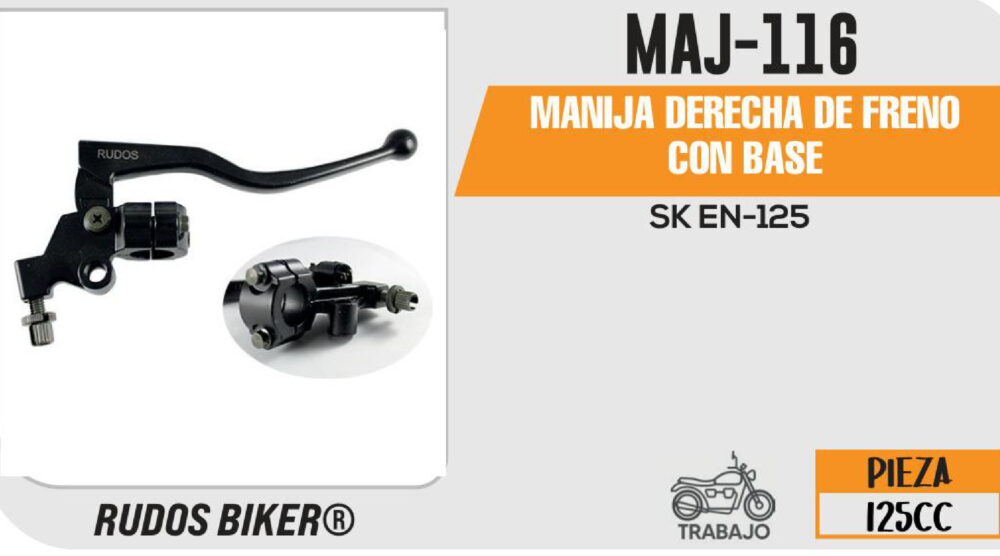 MANIJA DERECHA DE FRENO C/BASE NEGRA