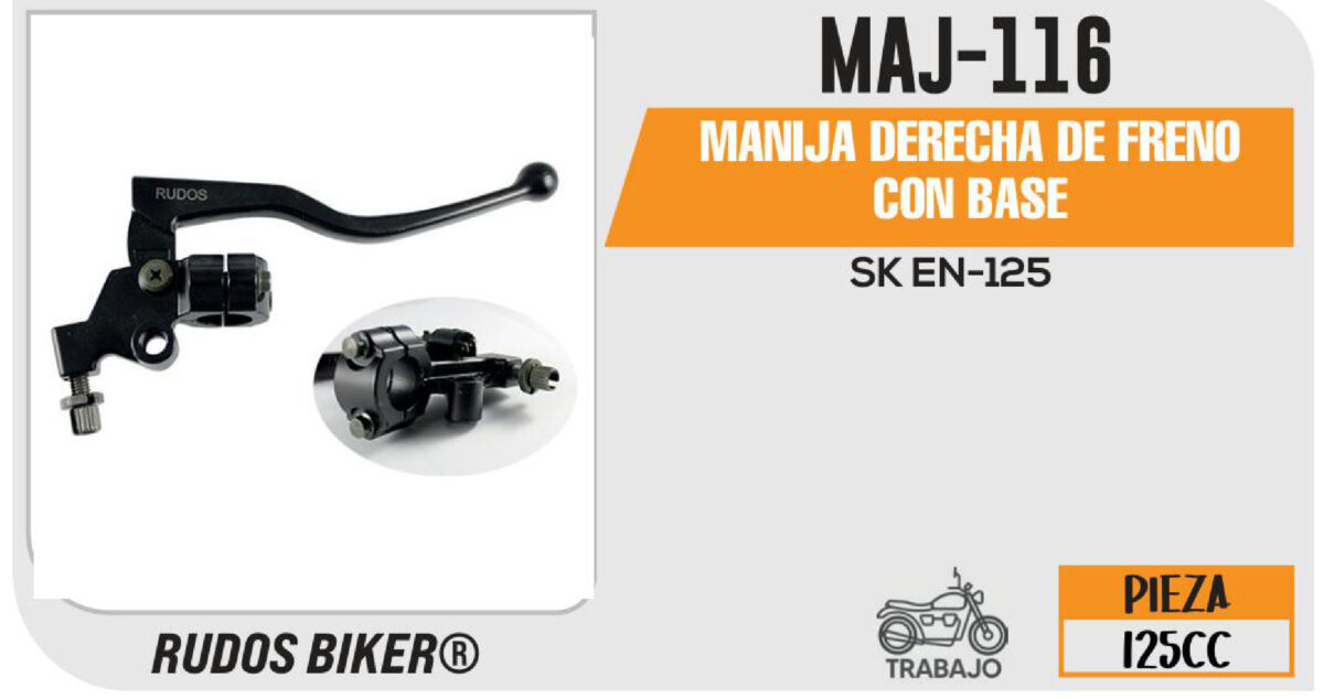 MANIJA DERECHA DE FRENO C/BASE NEGRA