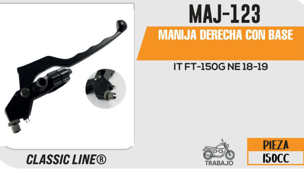 MANIJA DERECHA DE FRENO C/BASE NEGRA