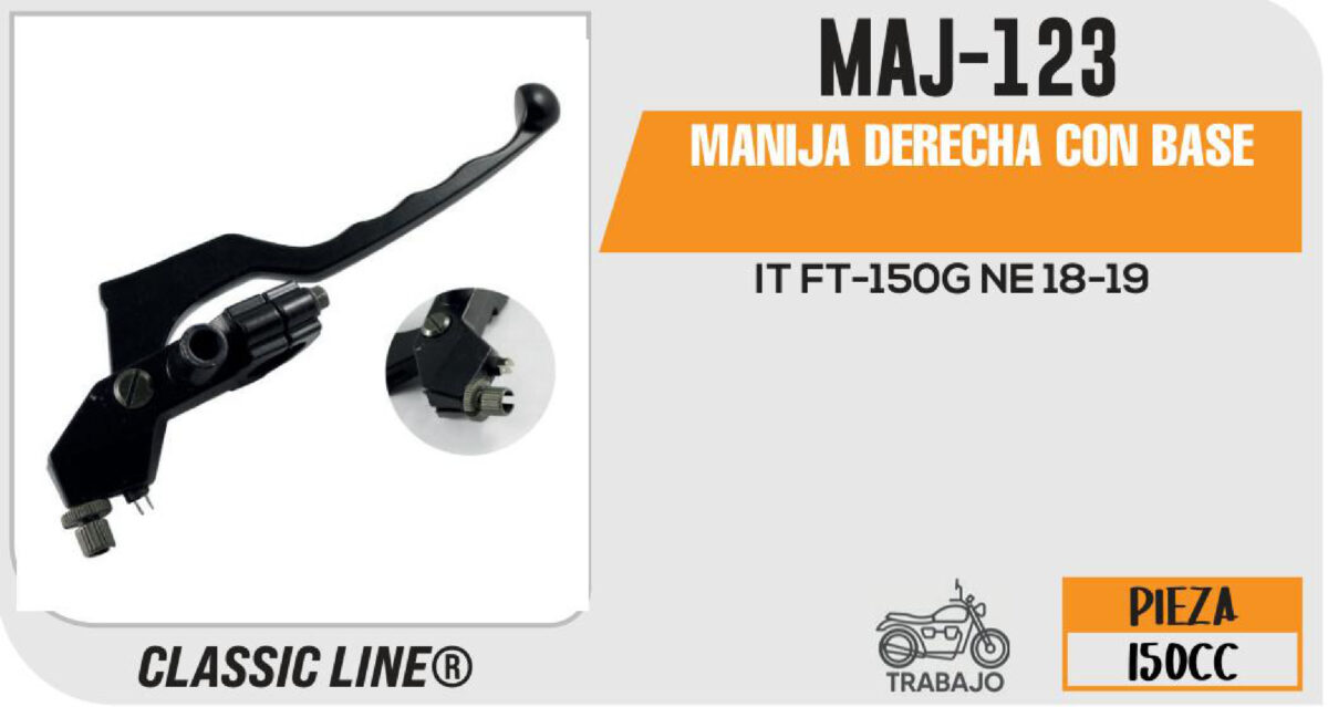 MANIJA DERECHA DE FRENO C/BASE NEGRA