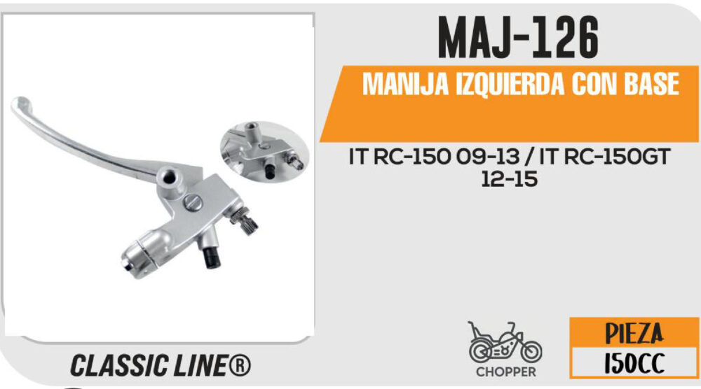 MANIJA IZQUIERDA DE CLUTCH C/BASE NEGRA