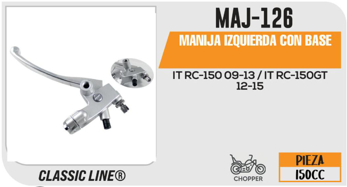 MANIJA IZQUIERDA DE CLUTCH C/BASE NEGRA